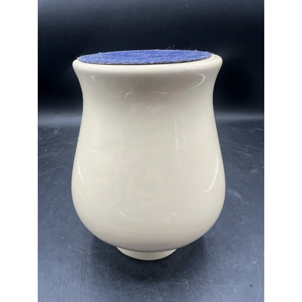 Vintage Colonial Candle of Cape Cod Ceramic Candlestick Vase Form Sand Color 6”